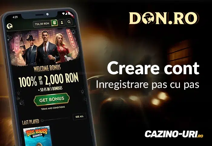 creare cont la don casino – inregistrare pas cu pas