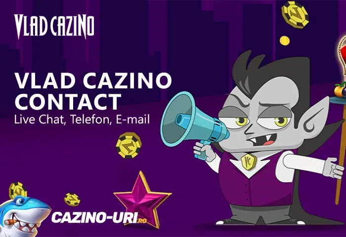 vlad cazino contact live chat, telefon, e mail