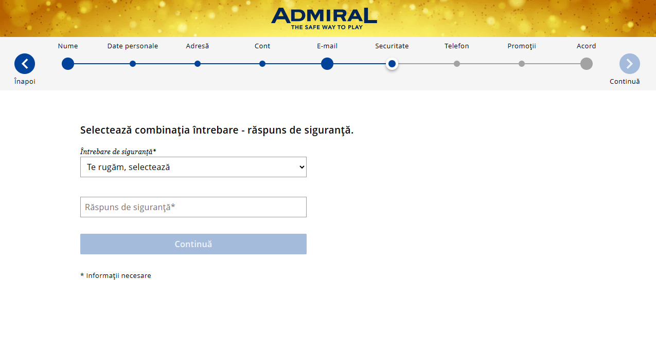 inregistrare admiral casino