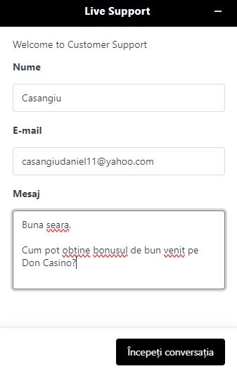 live chat don casino