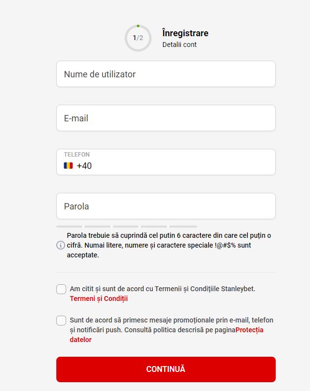 stanleybet inregistrare