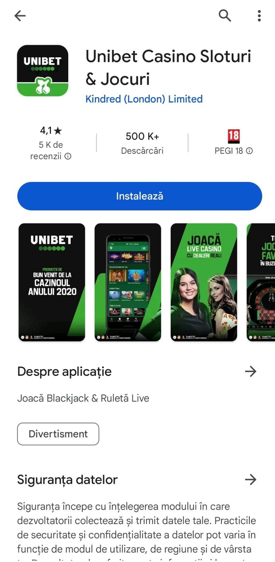 unibet aplicatie